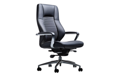 A modern ergonomic office chair with sleek design, isolated on transparent background png