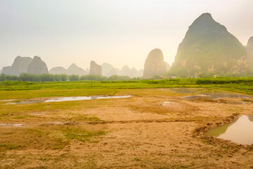 Typical landscape in Yangshuo Guilin, China