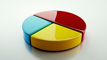 Obraz premium Analyzing Business Performance Pie Chart Report Office Graphic Design Minimalist View