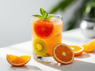 Refreshing Citrus and Kiwi Summer Drink
