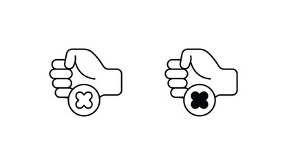 No Fight icon design with white background stock illustration