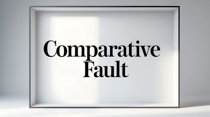 Textual representation of the concept of comparative fault in a modern layout