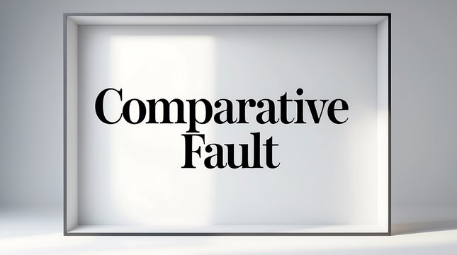 Textual representation of the concept of comparative fault in a modern layout