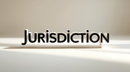 Stylish typography showcasing the word jurisdiction on a light backdrop
