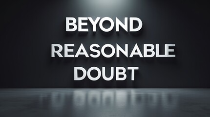 Obraz premium Statement about the concept of guilt and proof in a legal context