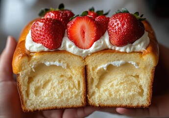 cake with strawberries