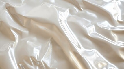 Obraz premium Draped Creamy White Satin Fabric Texture