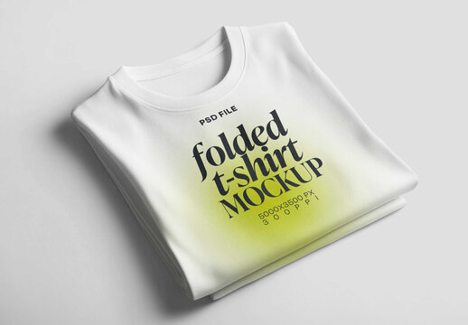 Folded T-Shirt Mockup