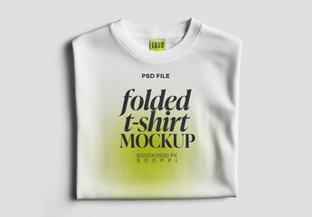 Folded T-Shirt Mockup