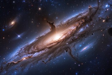 Fototapeta premium Discovering the Andromeda Galaxy Unveiling Cosmic Wonders in Astronomy