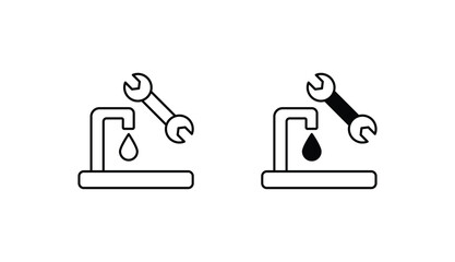 Fix icon design with white background stock illustration