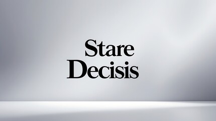 Obraz premium Legal principle stare decisis highlighted on a clean, neutral background