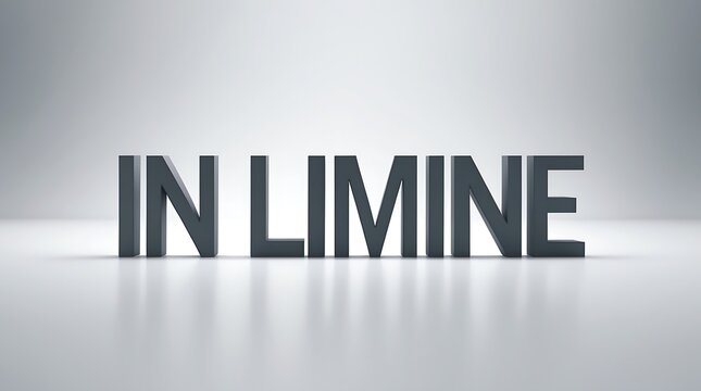 Text arrangement of IN LIMINE displayed clearly against a smooth, neutral backdrop