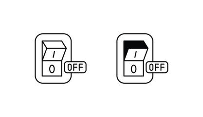 Switch Off icon design with white background stock illustration