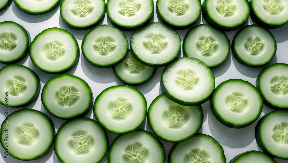 Poster Cucumber slice design backdrop.