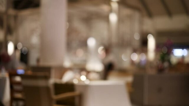 Blurred Night at Thai Restaurant