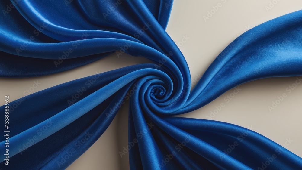 Poster cobalt blue viscose fabric texture seamless with stunning closeup details. luxury textile pattern in