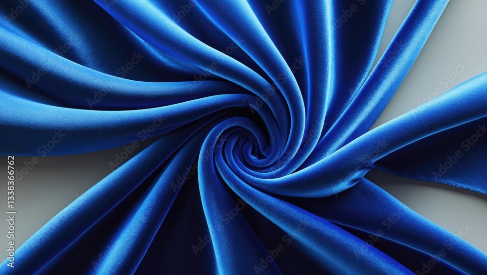 Poster seamless texture of cobalt blue color viscose fabric with stunning close-up detail. luxurious viscos