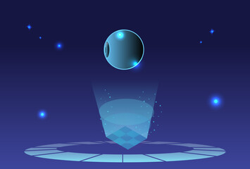 Hologram Concept Illustration Stylish and Beautiful