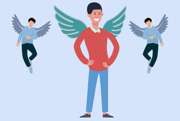Angel Concept Illustration Stylish and Beautiful
