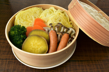 せいろと蒸し野菜