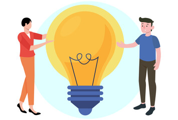 Light Bulb Concept Illustration Stylish and Beautiful