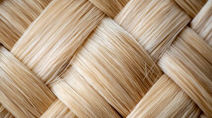 Woven Blonde Hair Close Up Detailed Texture