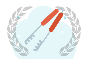 Tongs Concept Illustration Stylish and Beautiful