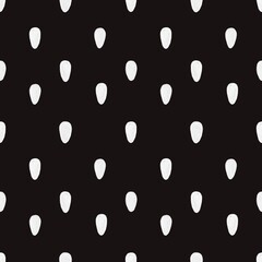 black and white fruit seeds seamless pattern, drops background