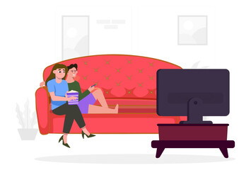 Television Concept Illustration Stylish and Beautiful