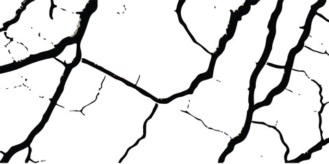 Cracked Surface Textures with Detailed Earthquake Damage Effects in Black, White, and Grey, Designed for Realistic Representation of Post-Earthquake Destruction to Various Surfaces
