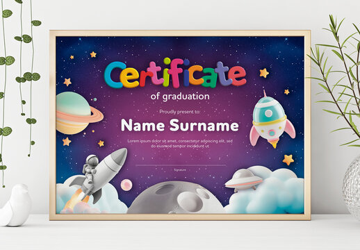 Space Style Kids Certificate
