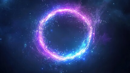 Obraz premium Abstract glowing circle in space