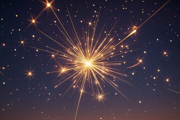 Obraz premium Nighttime Wonders of Celestial Sparks in a Dark Sky Abstract Pattern
