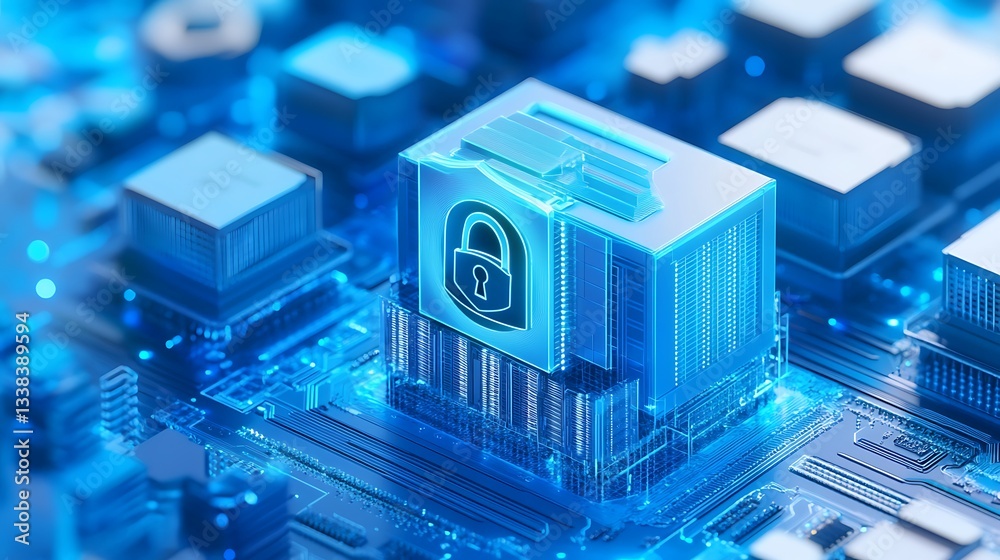 Poster secure data encryption with modern technology in digital circuit board environment