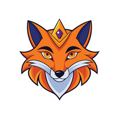 A fierce stylized fox head logo design