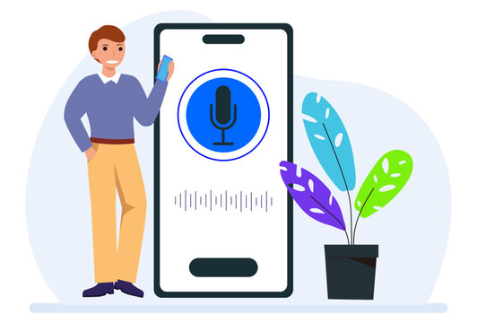 Audio Guide Concept Illustration Stylish and Beautiful