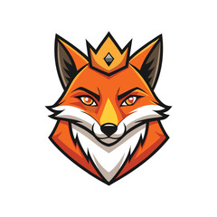 A fierce stylized fox head logo design