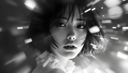 ファンタジーストーリー（モノクロームに刻まれた、一瞬のモノローグ&mdash;静寂の中で紡がれる女性の想い）