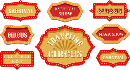 Light bulb cartoon signboards © vectortatu