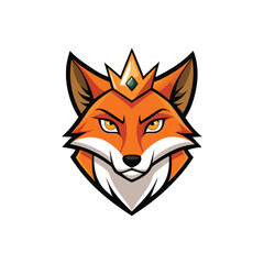 Obraz premium A fierce stylized fox head logo design