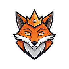 A fierce stylized fox head logo design