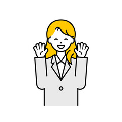 上半身のポーズ_シンプルな会社員の女性09