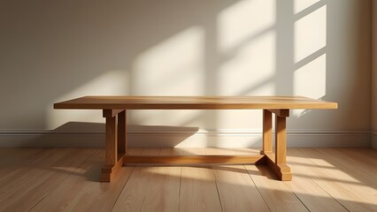 Natural Elegance High-Gloss Styling on Classic Wooden Table