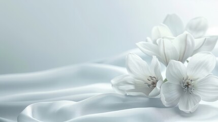 Obraz premium A clean, white backdrop emphasizes simplicity and purity.