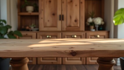 Rustic Cedar  Classic Wooden Table Warm  Inviting Organic Ambiance