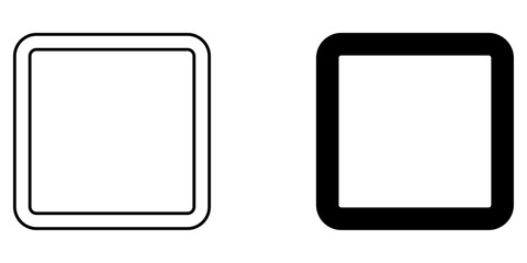  Unchecked Icon – Line & Glyph Symbol for Incomplete Tasks