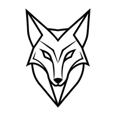 A fierce stylized fox head logo design