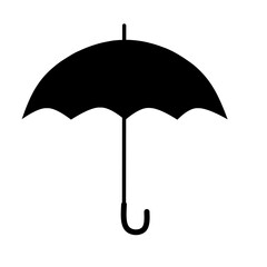 black umbrella isolated on white