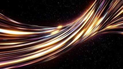 Obraz premium Cosmic Light Streaks Abstract Galaxy Background AI Art